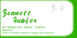 zsanett hupfer business card
